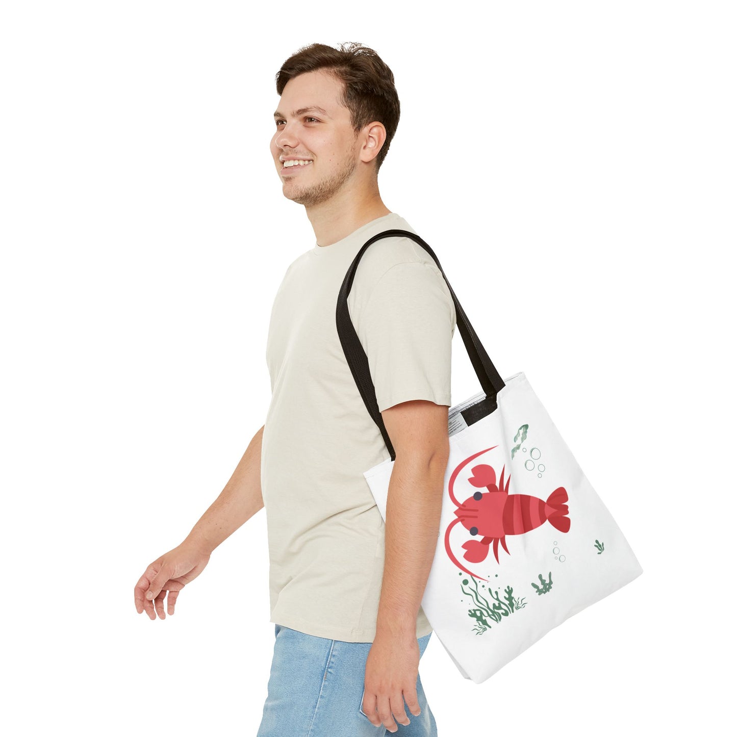 Red crayfish in an aquatic environment Tote Bag