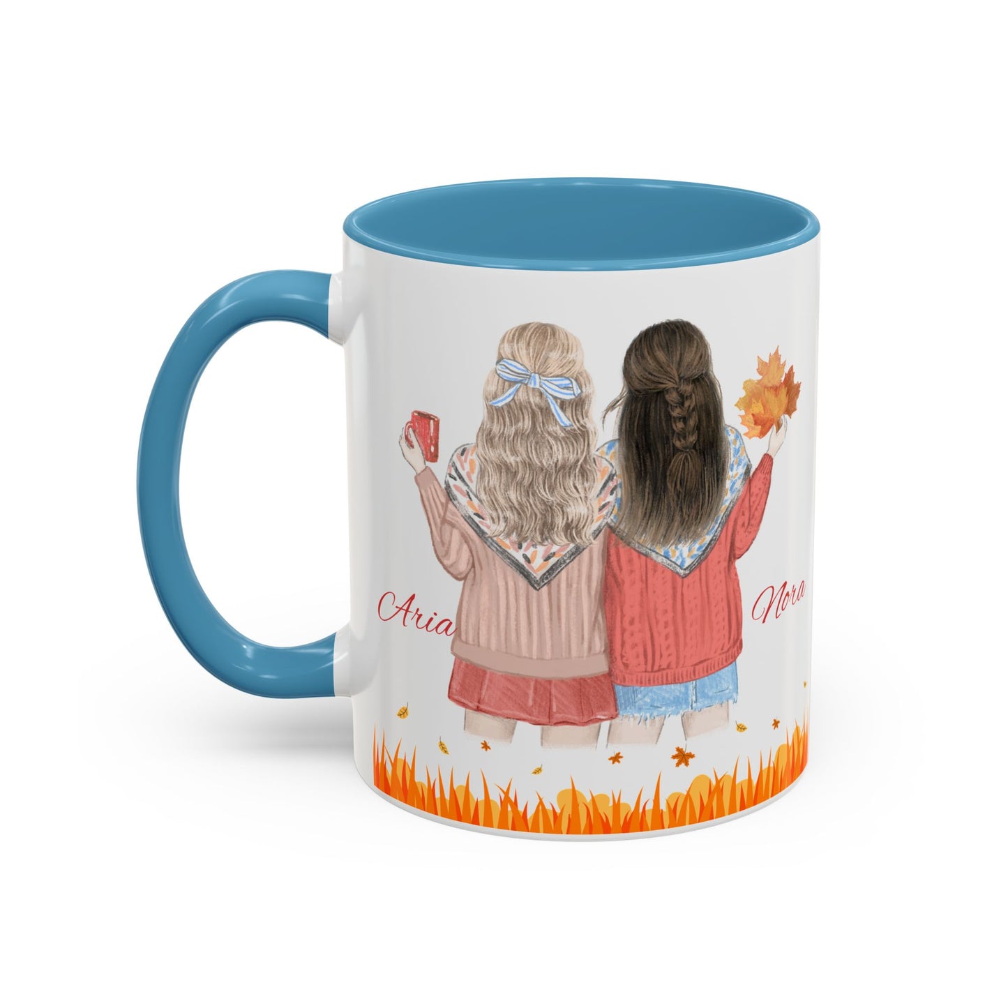 Autumn Friendship Coffee Mug with Personalized Names