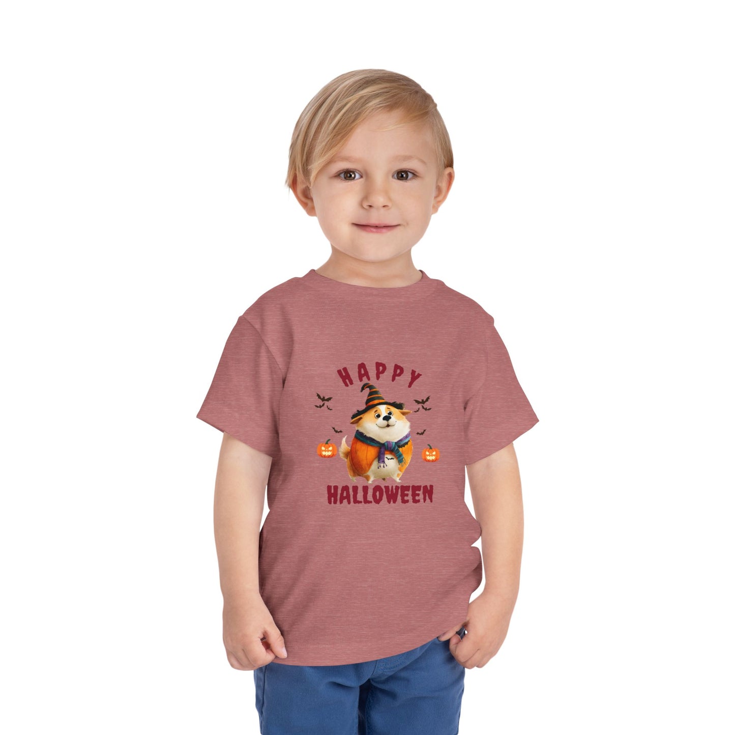 Happy Halloween Toddler Tee, Cute Halloween Shirt, Kids Costume Shirt, Toddler Short Sleeve Top, Halloween Apparel for Kids