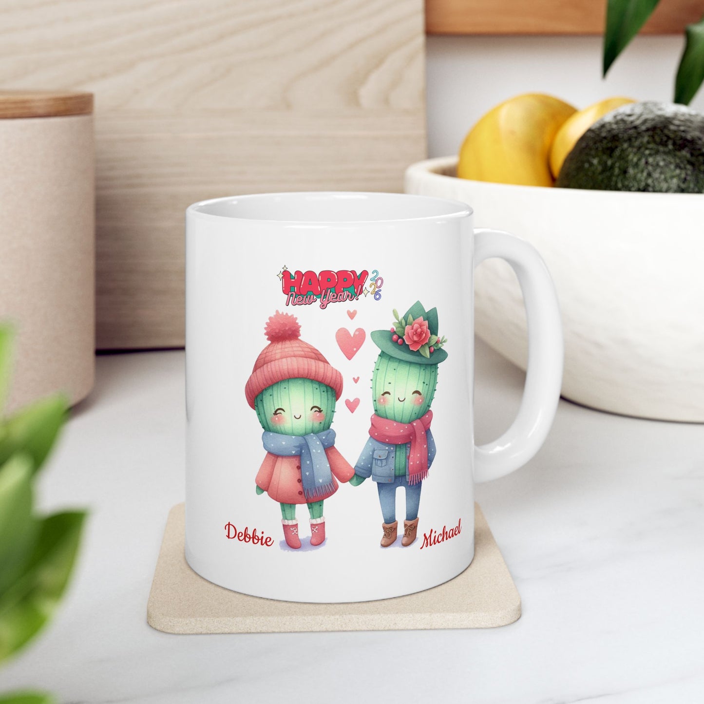 Cute Gardening Frog Ceramic Mug — Personalized Name Coffee Cup (11oz, 15oz)