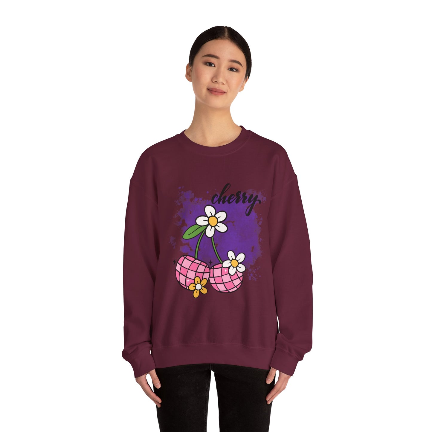 Cherry Blossom Unisex Sweatshirt, Cute Fall Fashion, Cozy Casual Wear, Gift Idea for Friends, Trendy Street Style