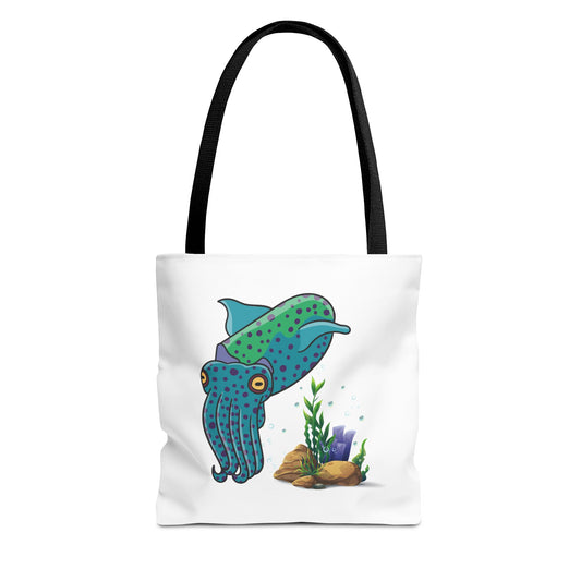 Cute with marine habitat coral and bubbles Tote Bag