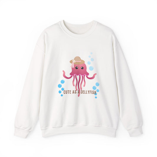 Cute Jellyfish Sweatshirt for Cozy Vibes, Unisex Crewneck, Gift for Ocean Lovers, Fun Casual Wear, Beach Day Outfit, Comfortable Style