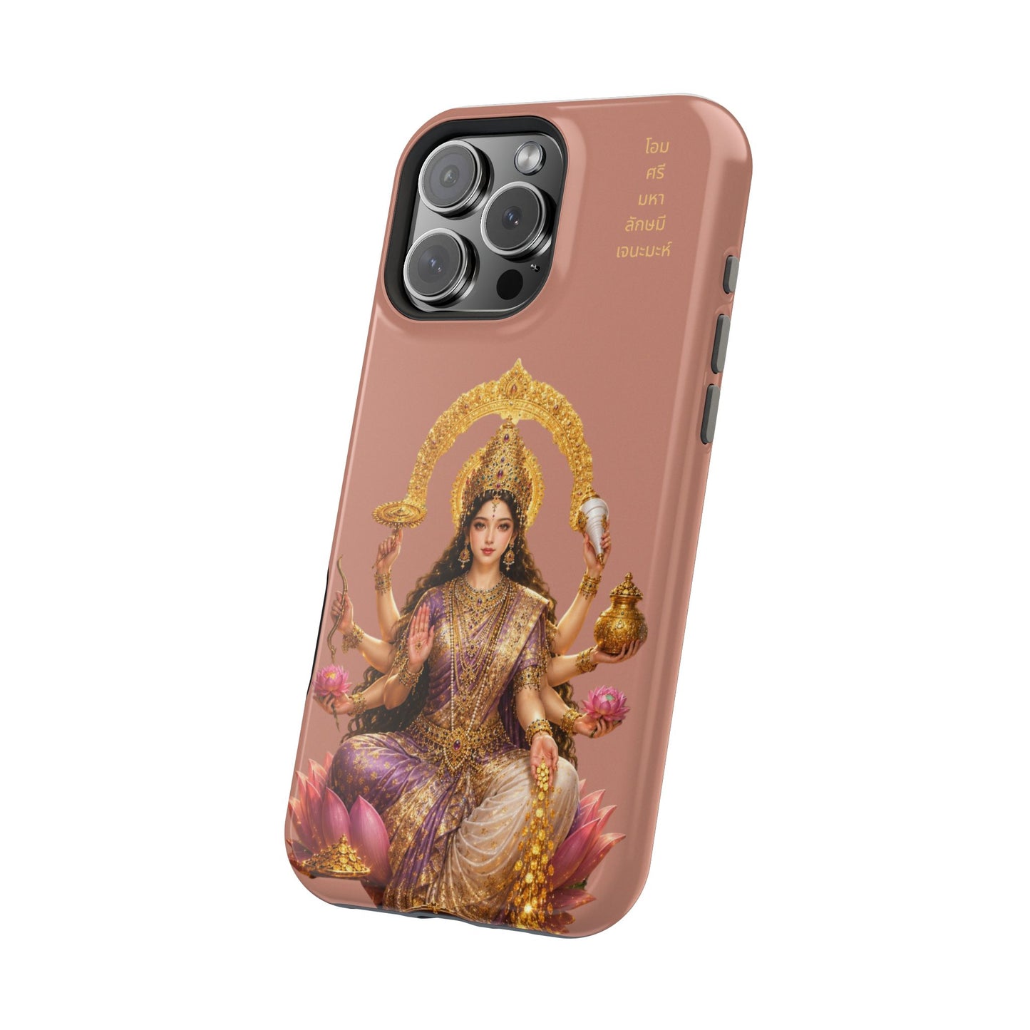 Lakshmi Goddess Phone Case — Magnetic Impact-Resistant Spiritual iPhone Cover