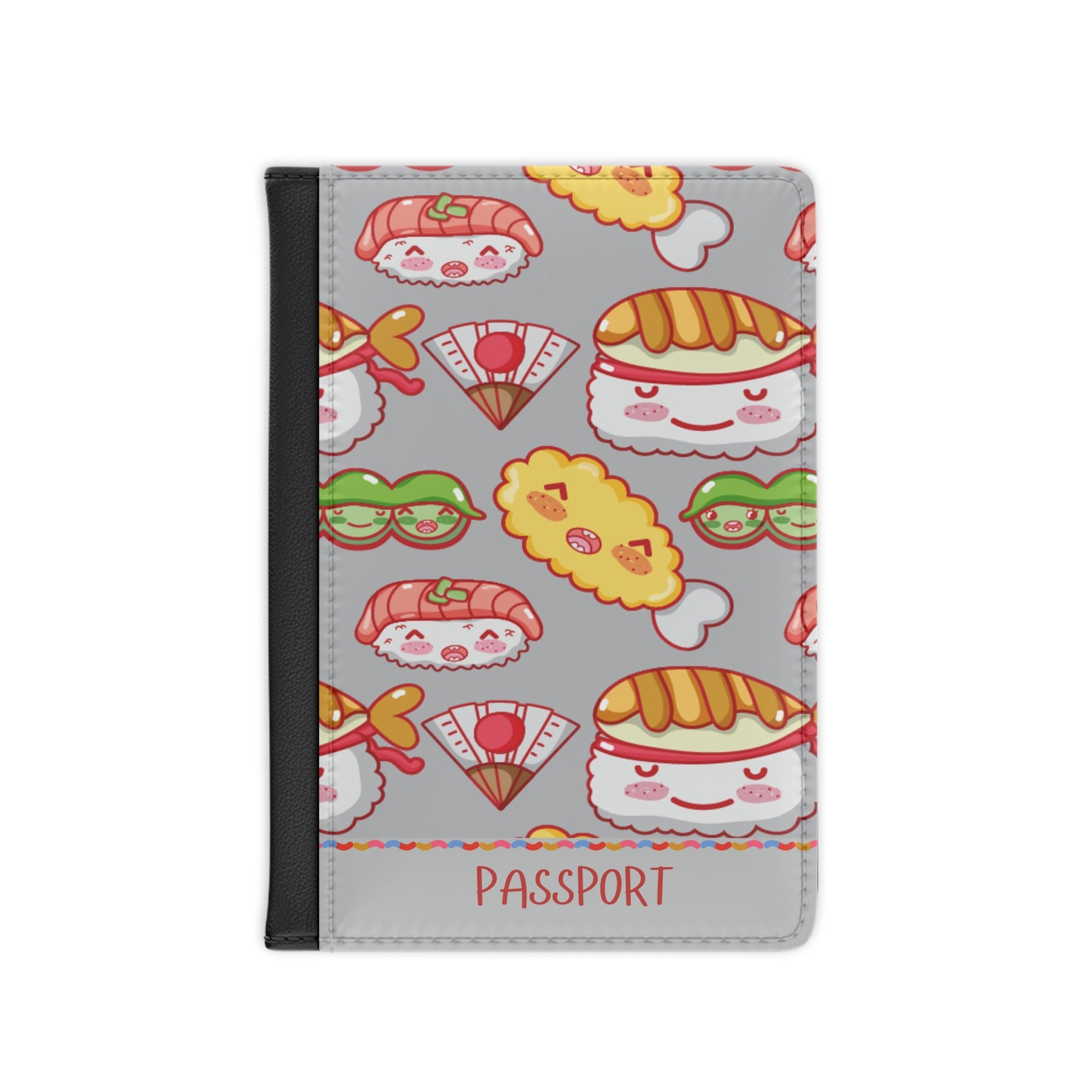 Cute Sushi Passport Cover — Kawaii Food Travel Wallet