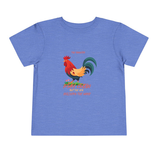Colorful Rooster Toddler Tee - Perfect for Farm Lovers, Playdates, Birthday Gifts, Cute Casual Wear, Summer Outfits