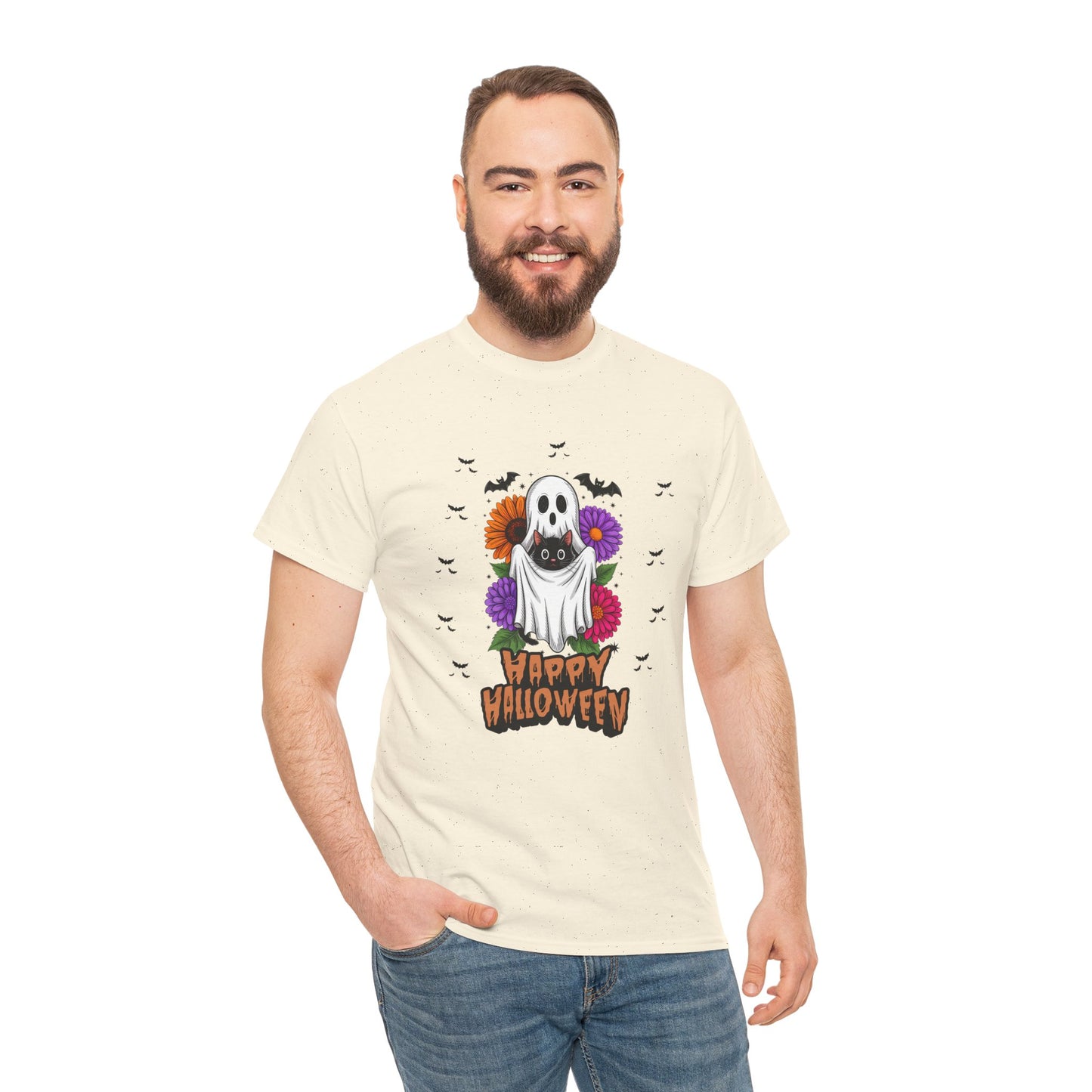 Halloween Ghost Unisex Tee, Perfect for Trick-or-Treating, Spooky Season Shirts, Fall Vibes, Halloween Party Attire