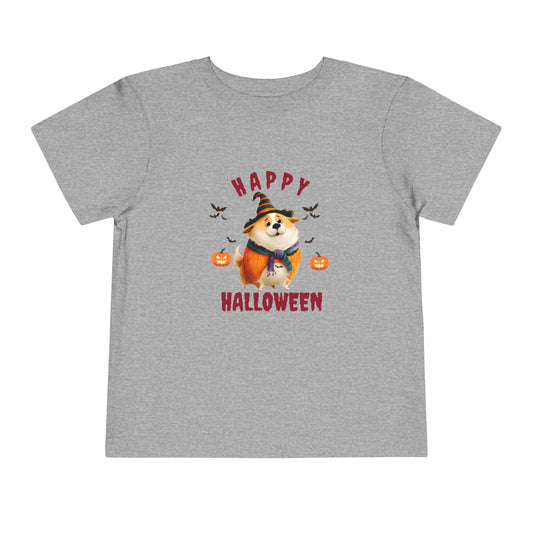 Happy Halloween Toddler Tee, Cute Halloween Shirt, Kids Costume Shirt, Toddler Short Sleeve Top, Halloween Apparel for Kids