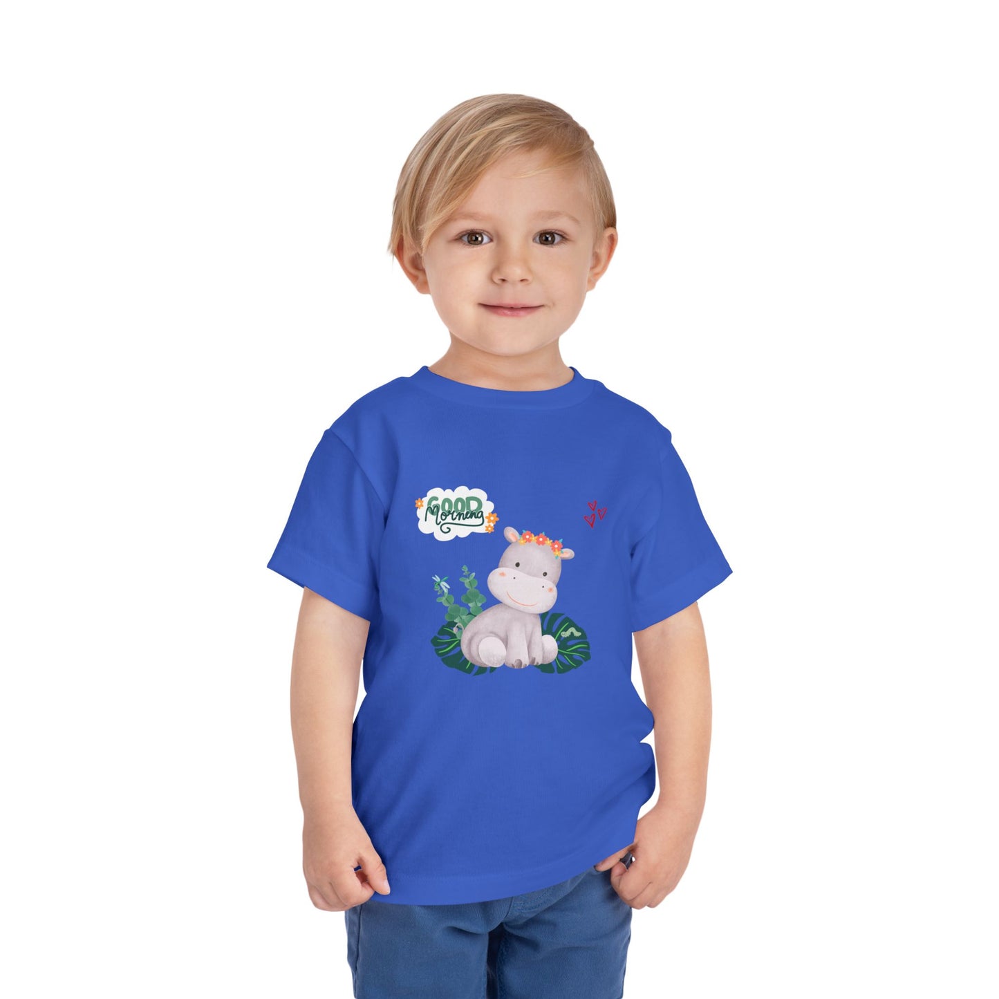 Toddler Short Sleeve Tee with Cute Hippo Design, Fun Kids Tee, Playful Toddler Clothing, Good Vibes T-Shirt, Gift for Little Ones, [...]