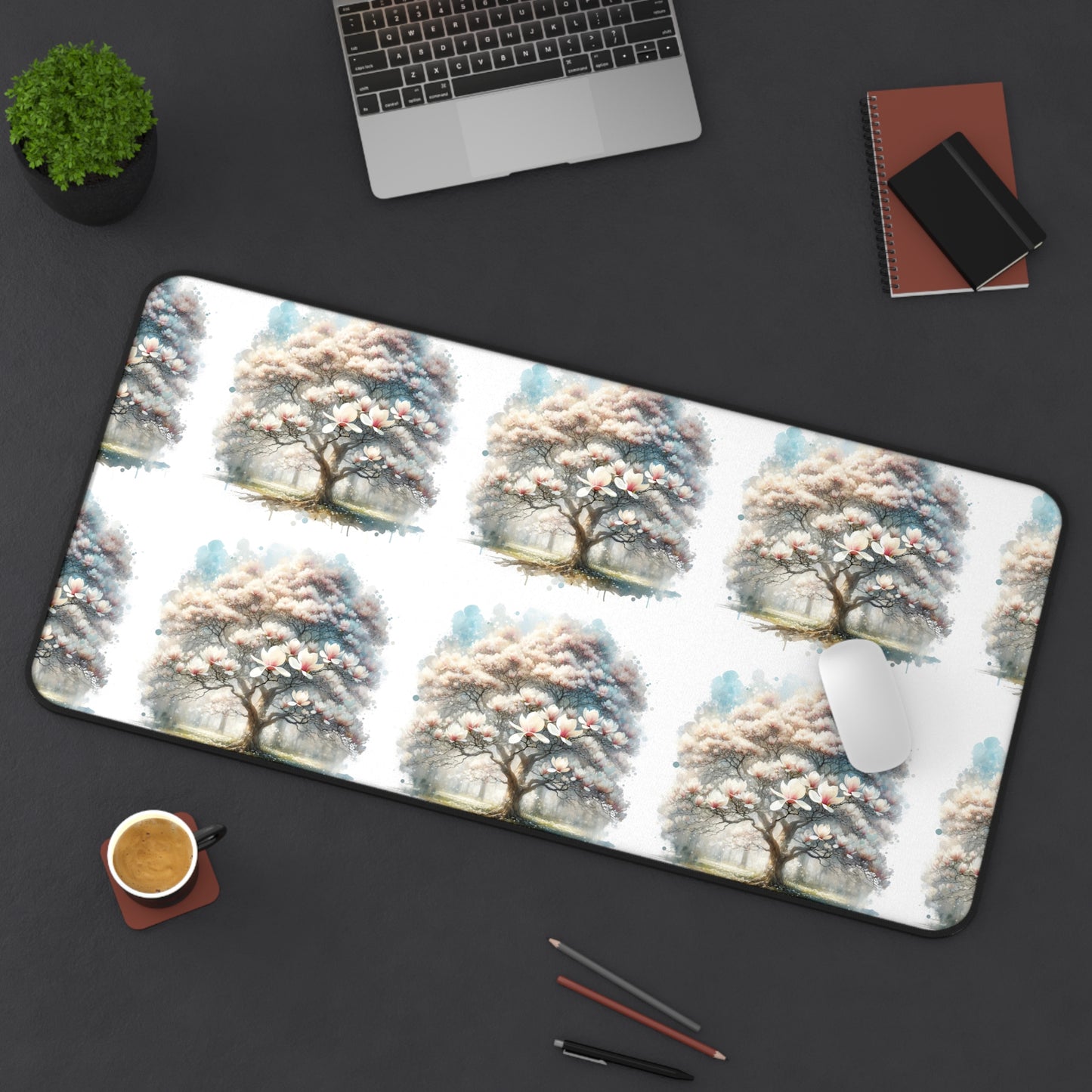 Cherry Blossom Tree Desk Mat — Floral Gaming & Office Mouse Pad