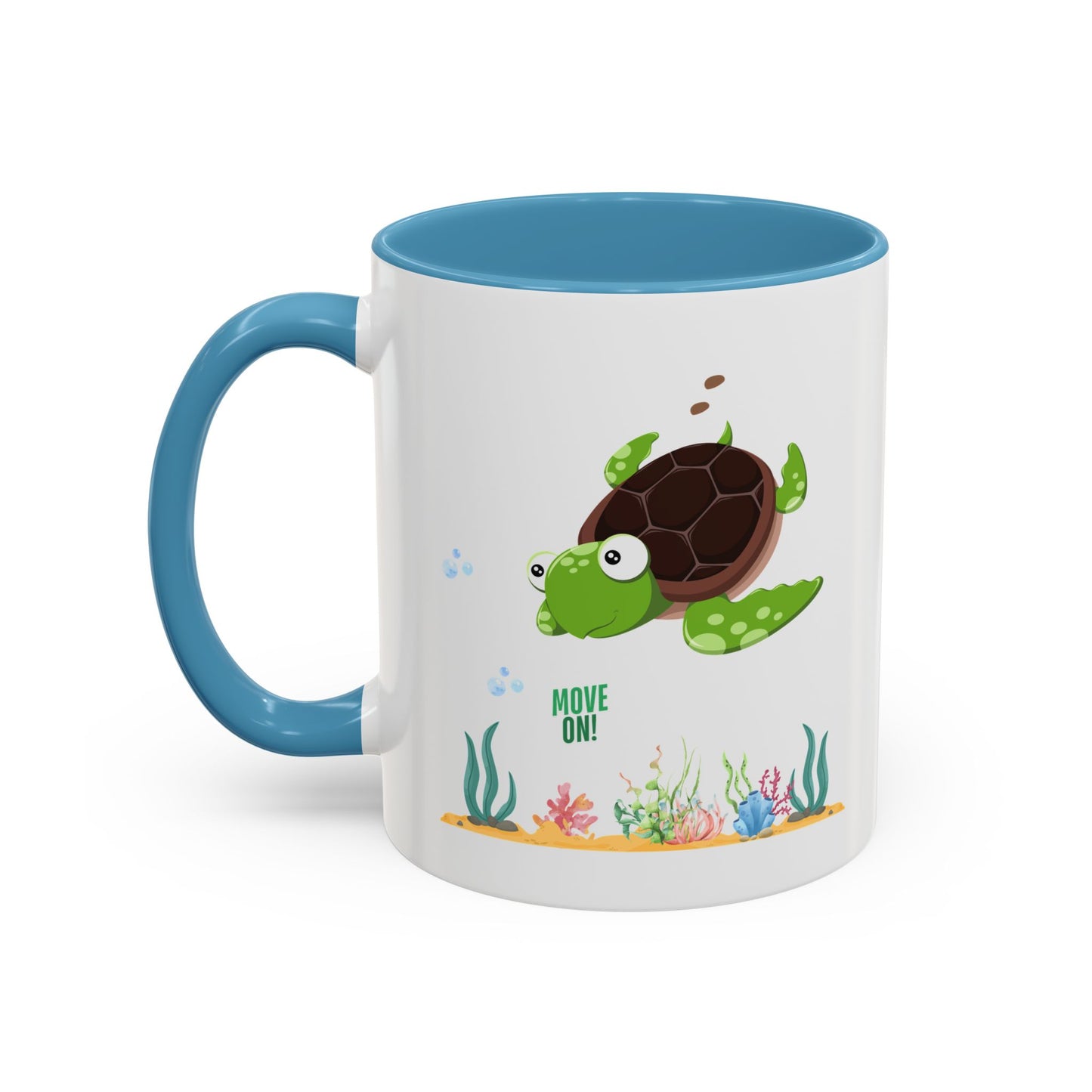 Turtle with seaweed and bubble Coffee Mug
