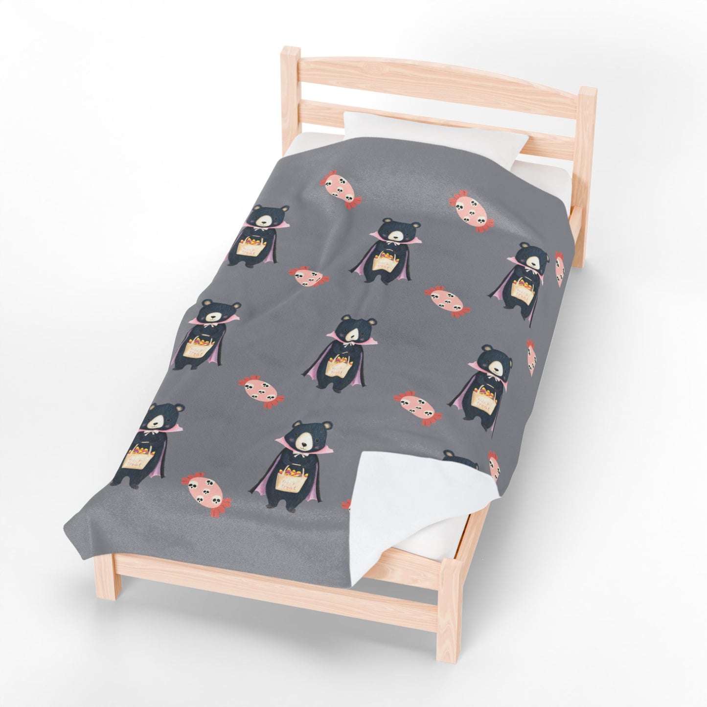 Cozy Velveteen Plush Blanket Featuring Whimsical Bear Design, Perfect for Kids' Rooms, Baby Showers, Gift for Animal Lovers, Nursery [...]