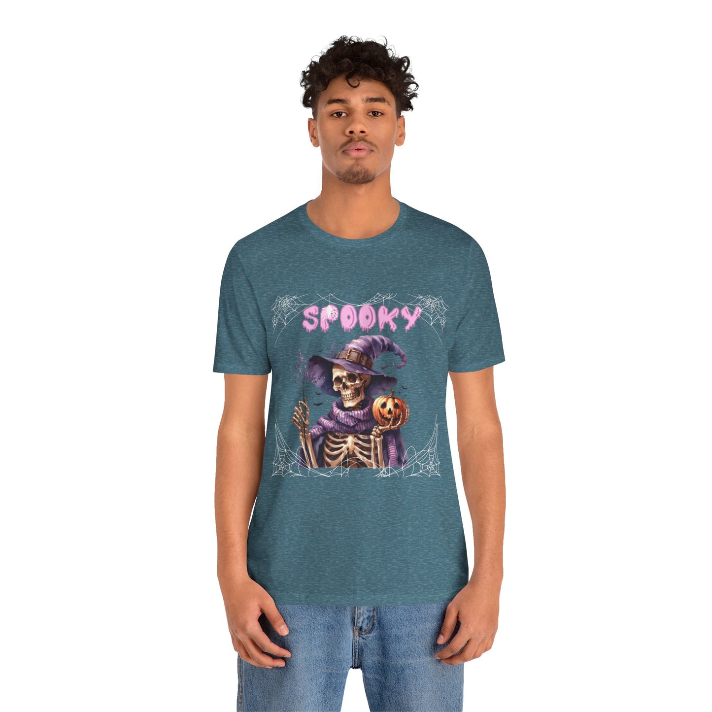 Spooky Skeleton Halloween Tee, Unisex Halloween Shirt, Trick or Treat Apparel, Fall Festivity Clothing, October Celebration Top