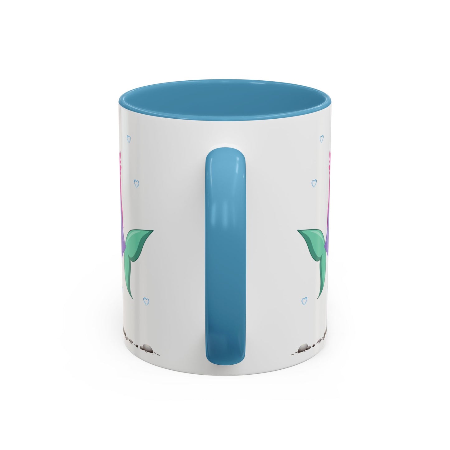 Fish with open mouth bubbles and underwater flora. Coffee Mug