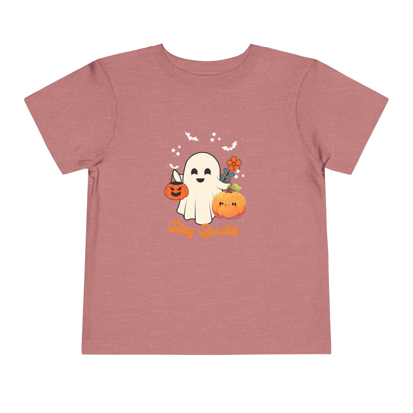 Toddler Halloween Tee - Adorable Ghost and Pumpkin Design, Perfect for Fall Festivities, Trick-or-Treating, Kids' Parties, and Everyday Wear