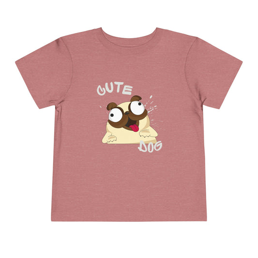 Cute Pug Toddler Tee, Adorable Animal Shirt, Kids Summer Outfit, Birthday Gift, Cute Dog T-Shirt, Playful Graphic Tee