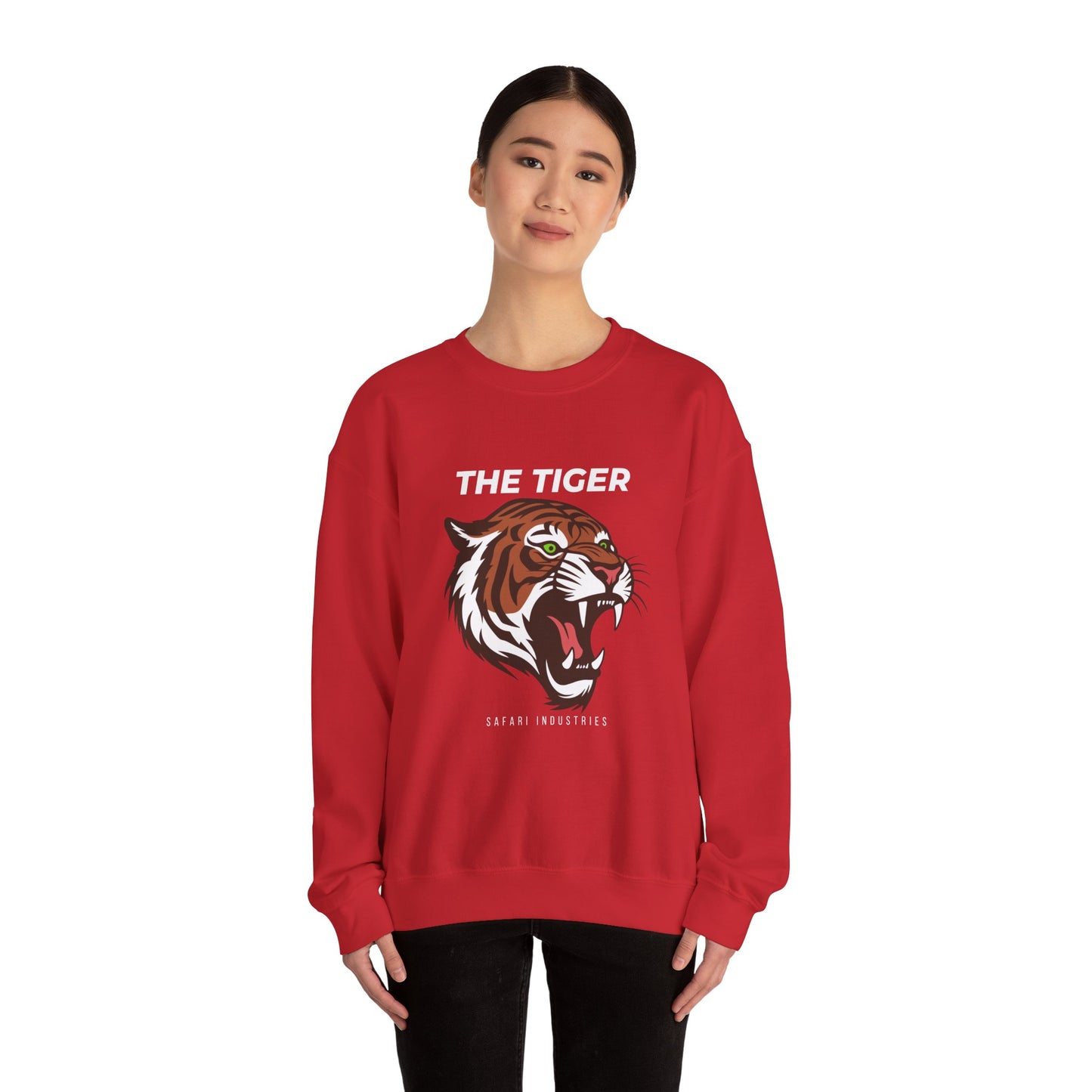 Fierce Tiger Sweatshirt - Unisex Heavy Blend™ Crewneck, Cozy Tiger Graphic, Perfect for Lounging, Gift for Nature Lovers, Casual [...]