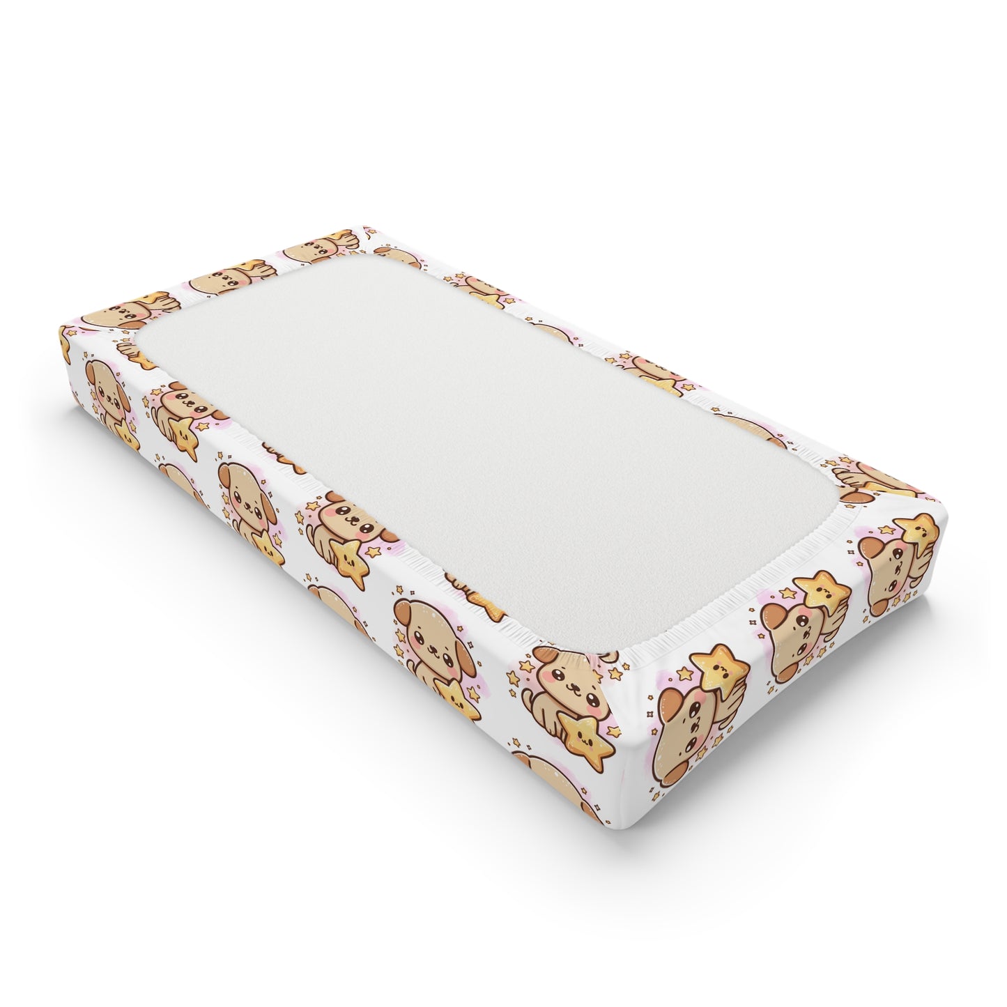 Baby Changing Pad Cover — Cute Star Puppy Pattern