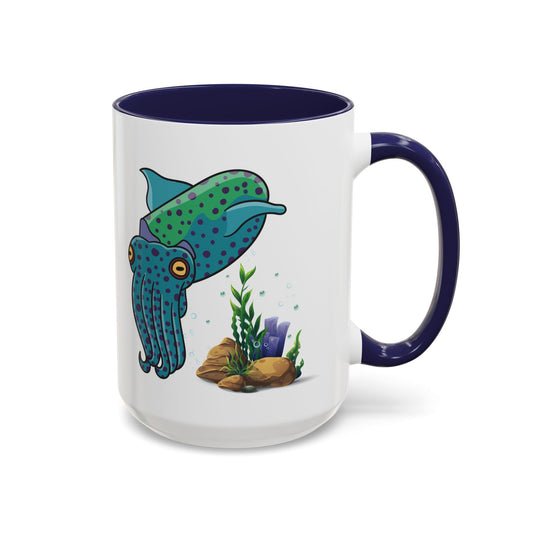 Cute with marine habitat coral and bubbles Coffee Mug