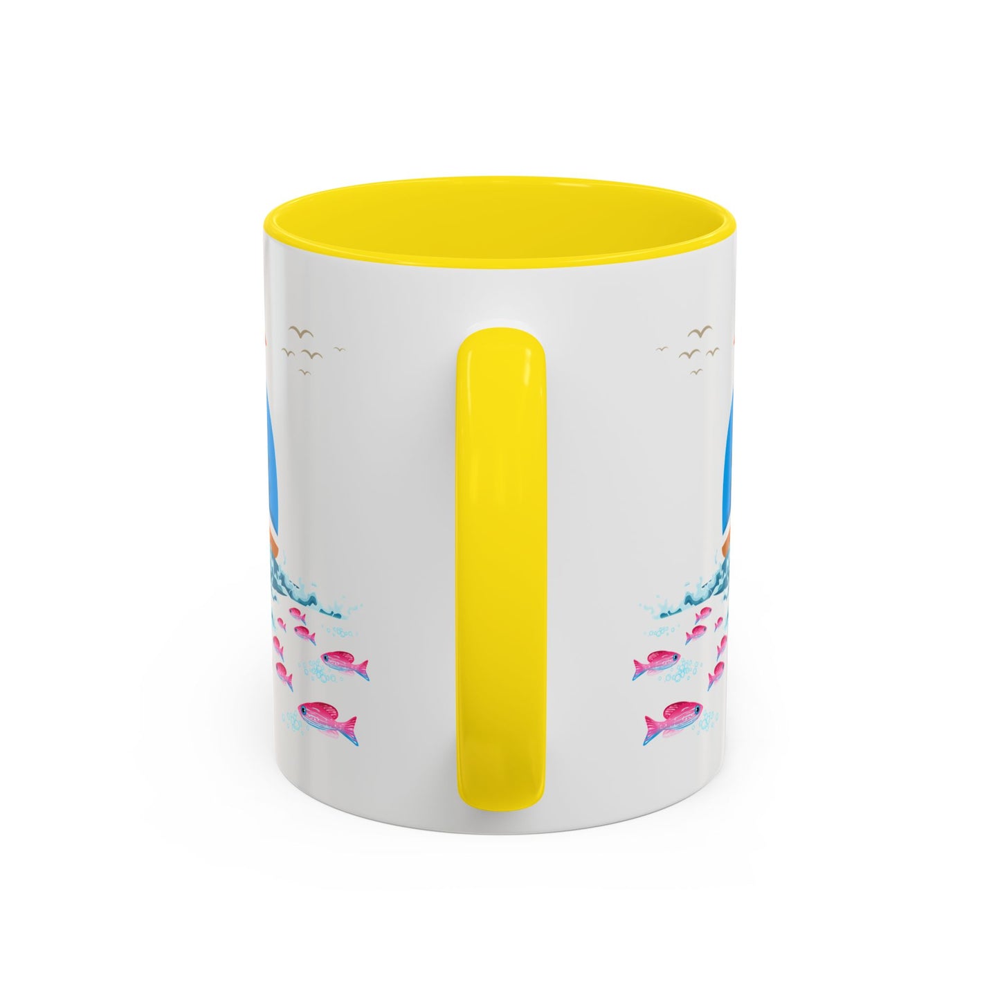 Sailboat and Red fish Coffee Mug