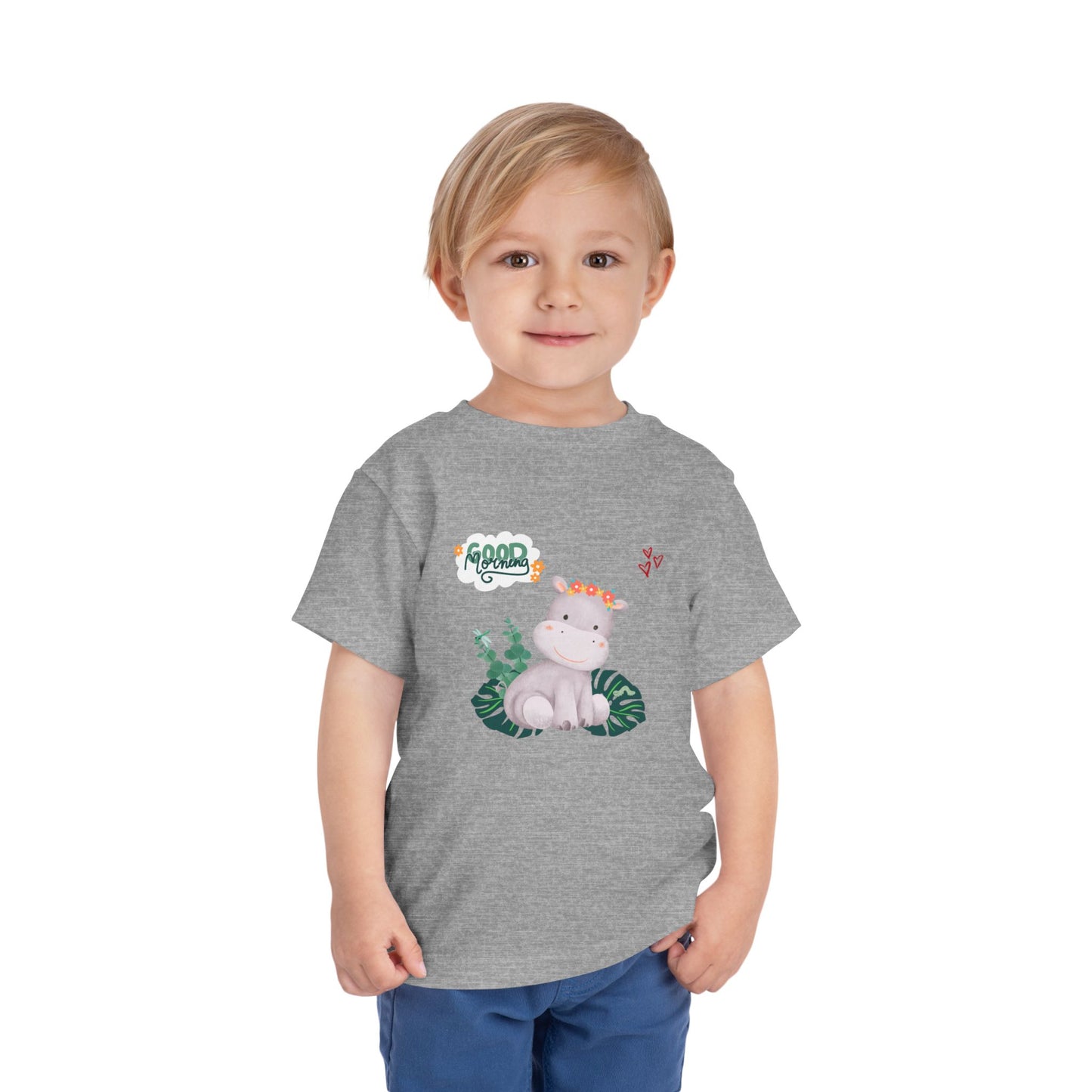 Toddler Short Sleeve Tee with Cute Hippo Design, Fun Kids Tee, Playful Toddler Clothing, Good Vibes T-Shirt, Gift for Little Ones, [...]