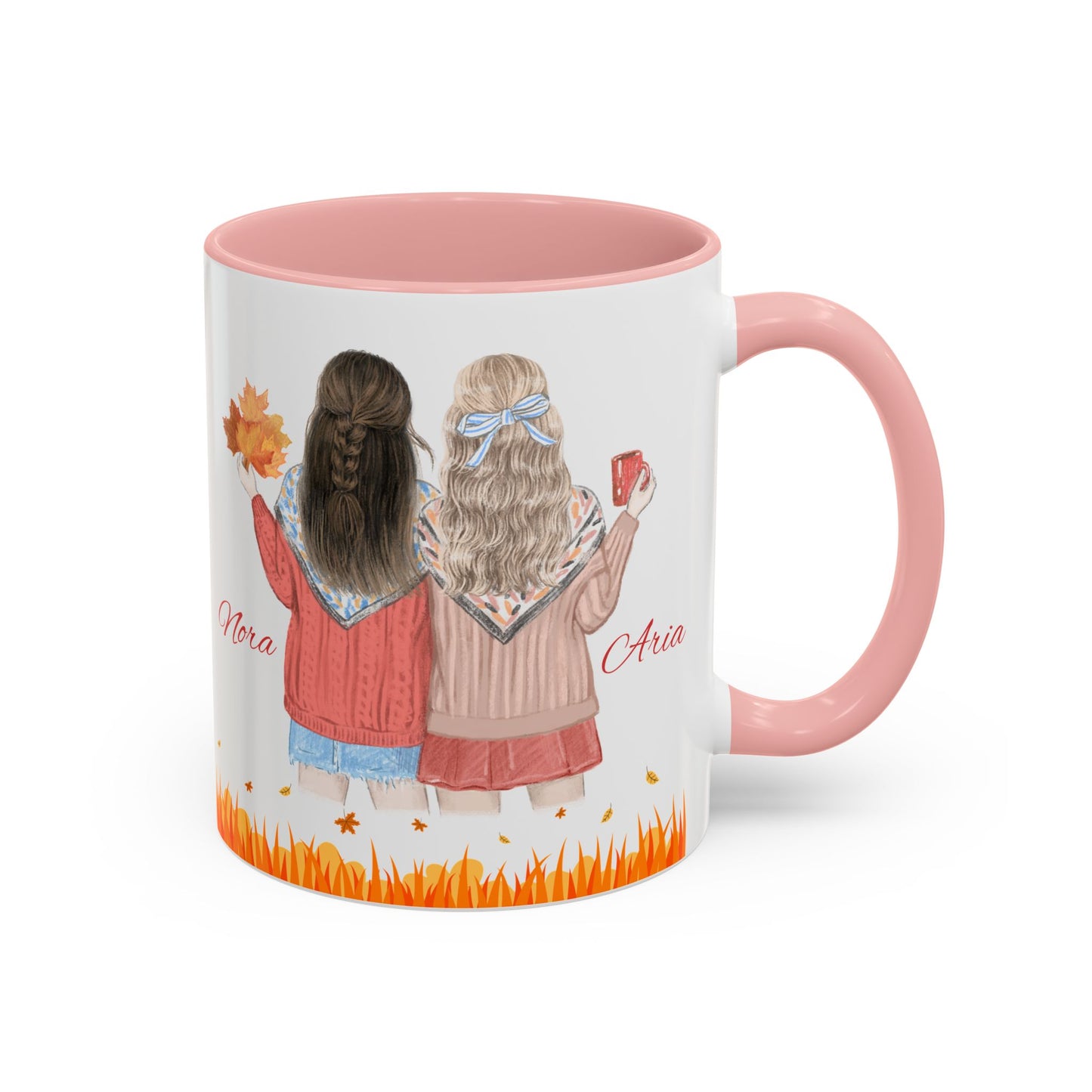 Autumn Friendship Coffee Mug with Personalized Names