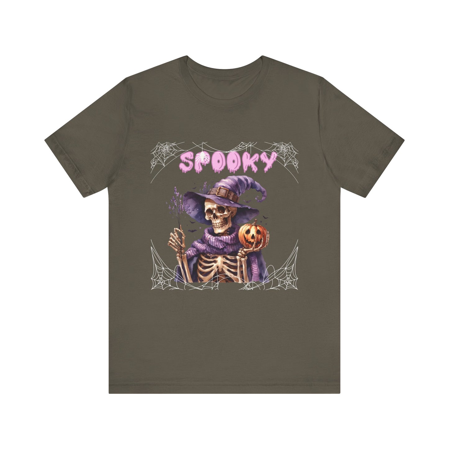 Spooky Skeleton Halloween Tee, Unisex Halloween Shirt, Trick or Treat Apparel, Fall Festivity Clothing, October Celebration Top