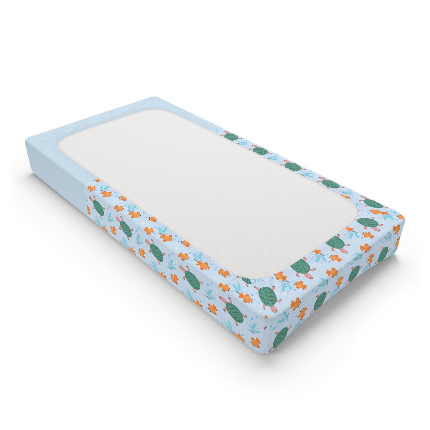 Baby Changing Pad Cover — Personalized Turtle & Starfish Nursery Decor
