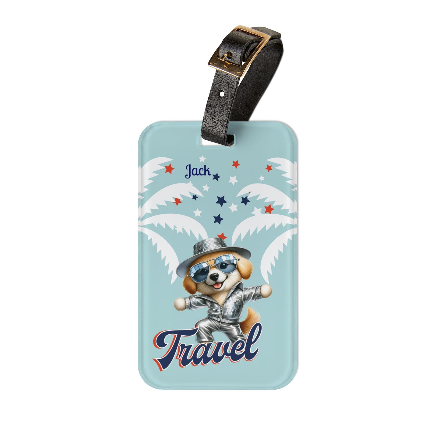 Travel Dog Luggage Tag — Cute Pilot Puppy Bag ID Tag