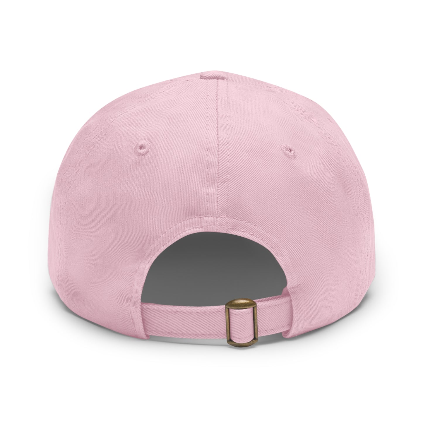Whale wearing a cowboy hat with a pink bow Dad Hat with Leather Patch (Rectangle)