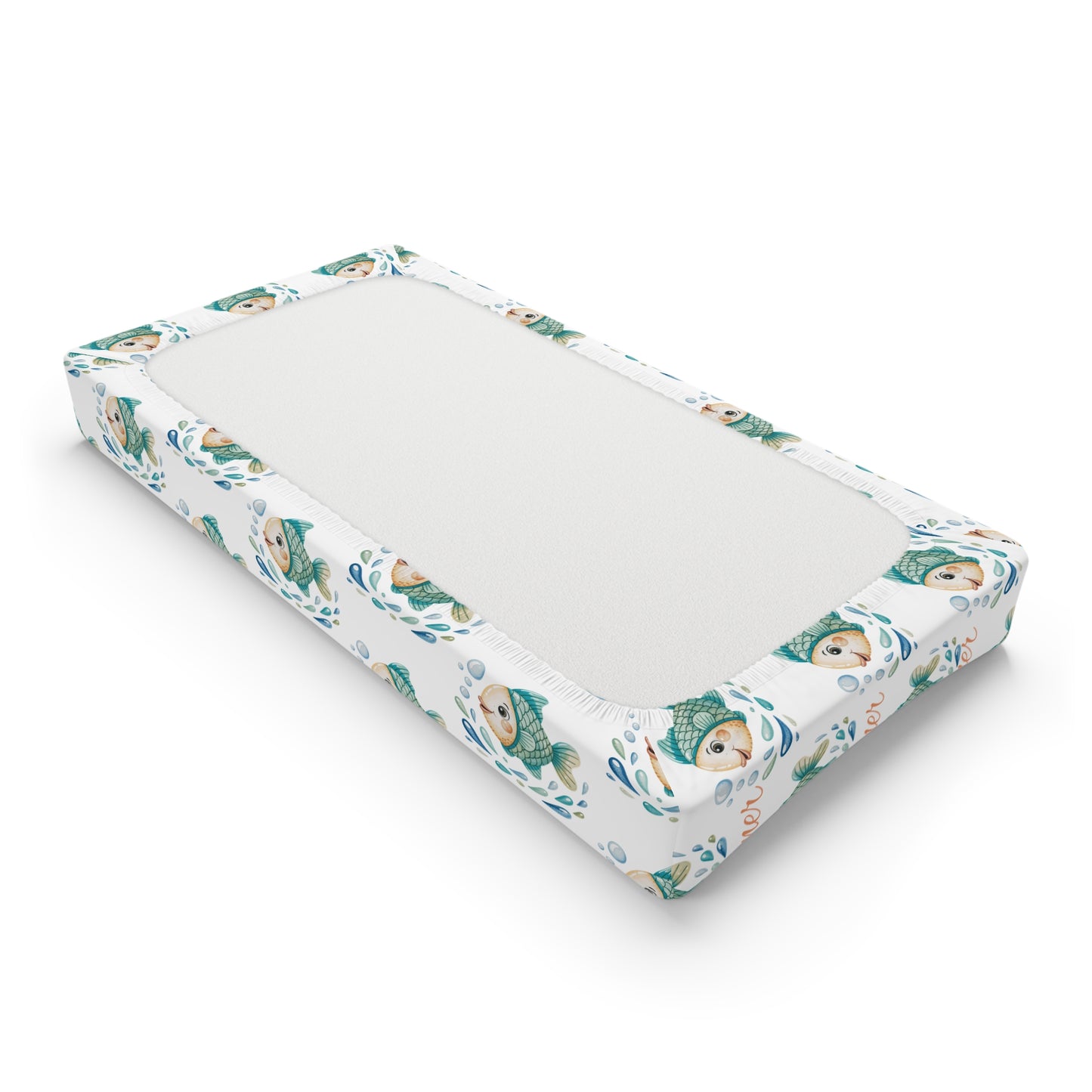 Baby Changing Pad Cover — Playful Fish Aquarium Design