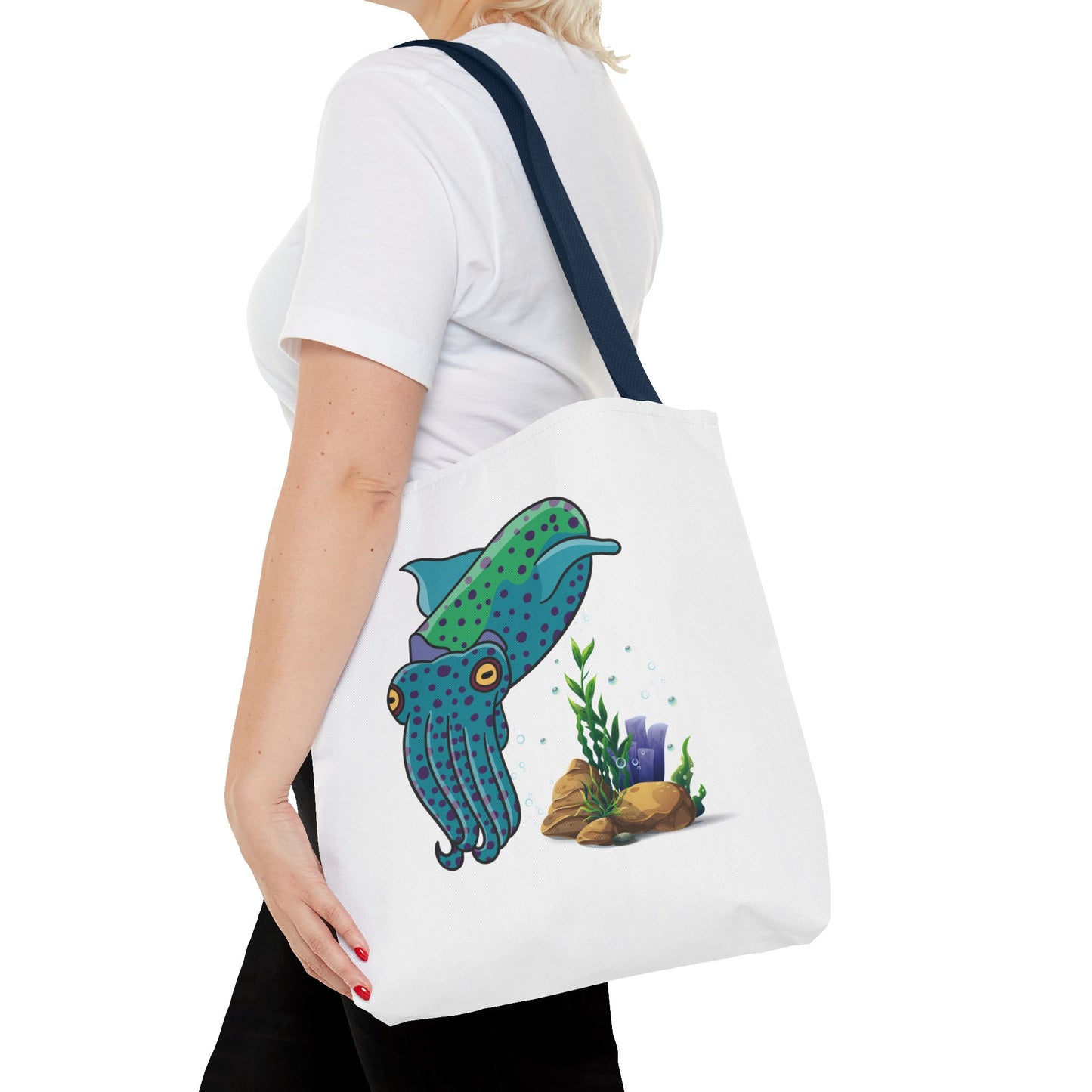 Cute with marine habitat coral and bubbles Tote Bag