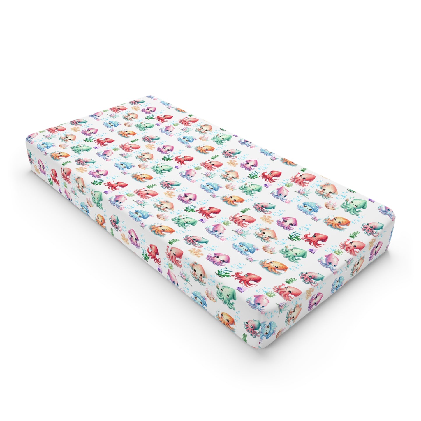 Floral Watercolor Baby Changing Pad Cover — Soft Breathable Nursery Protector