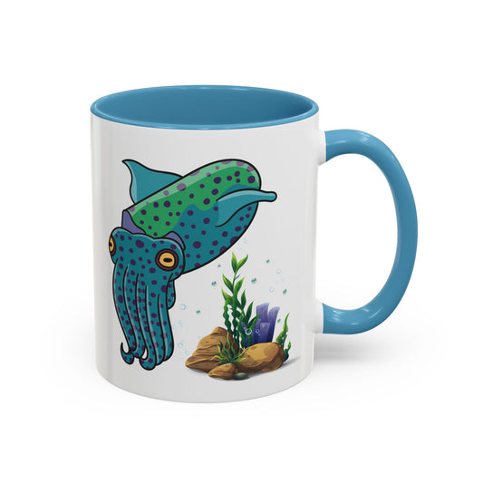 Cute with marine habitat coral and bubbles Coffee Mug