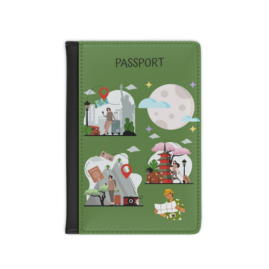 Travel Passport Cover — Illustrated World Explorer Passport Sleeve