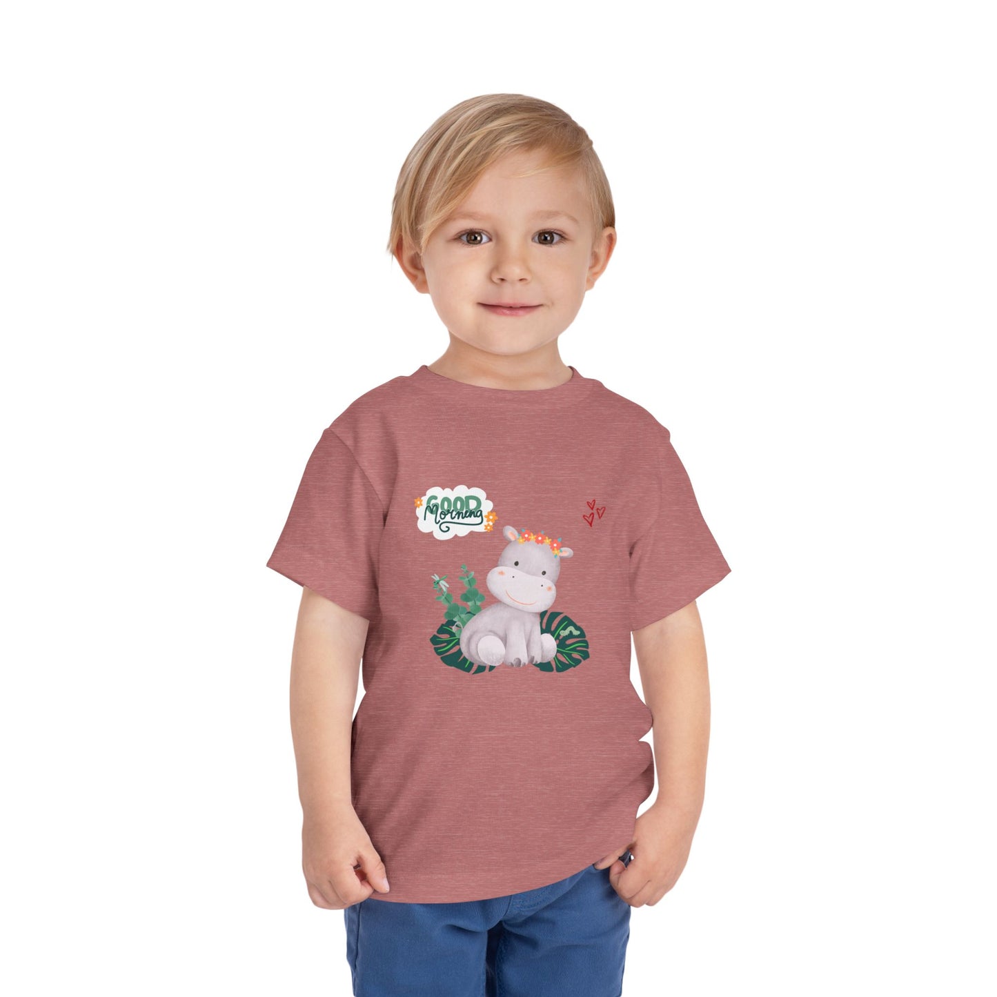 Toddler Short Sleeve Tee with Cute Hippo Design, Fun Kids Tee, Playful Toddler Clothing, Good Vibes T-Shirt, Gift for Little Ones, [...]