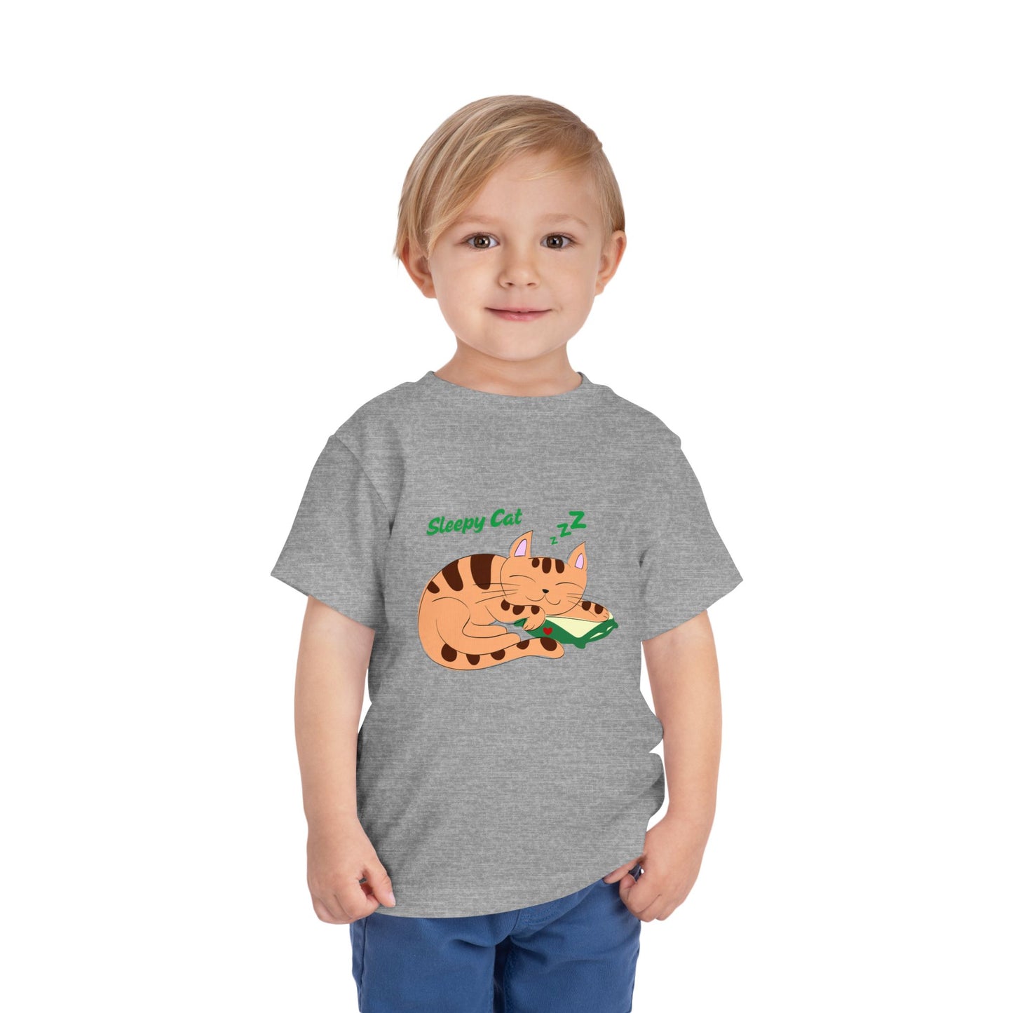 Sleepy Cat Toddler Tee, Cute Kids Shirt, Adorable Toddler Clothing, Cat Lover Gift, Baby Shower Present, Playful Everyday Wear
