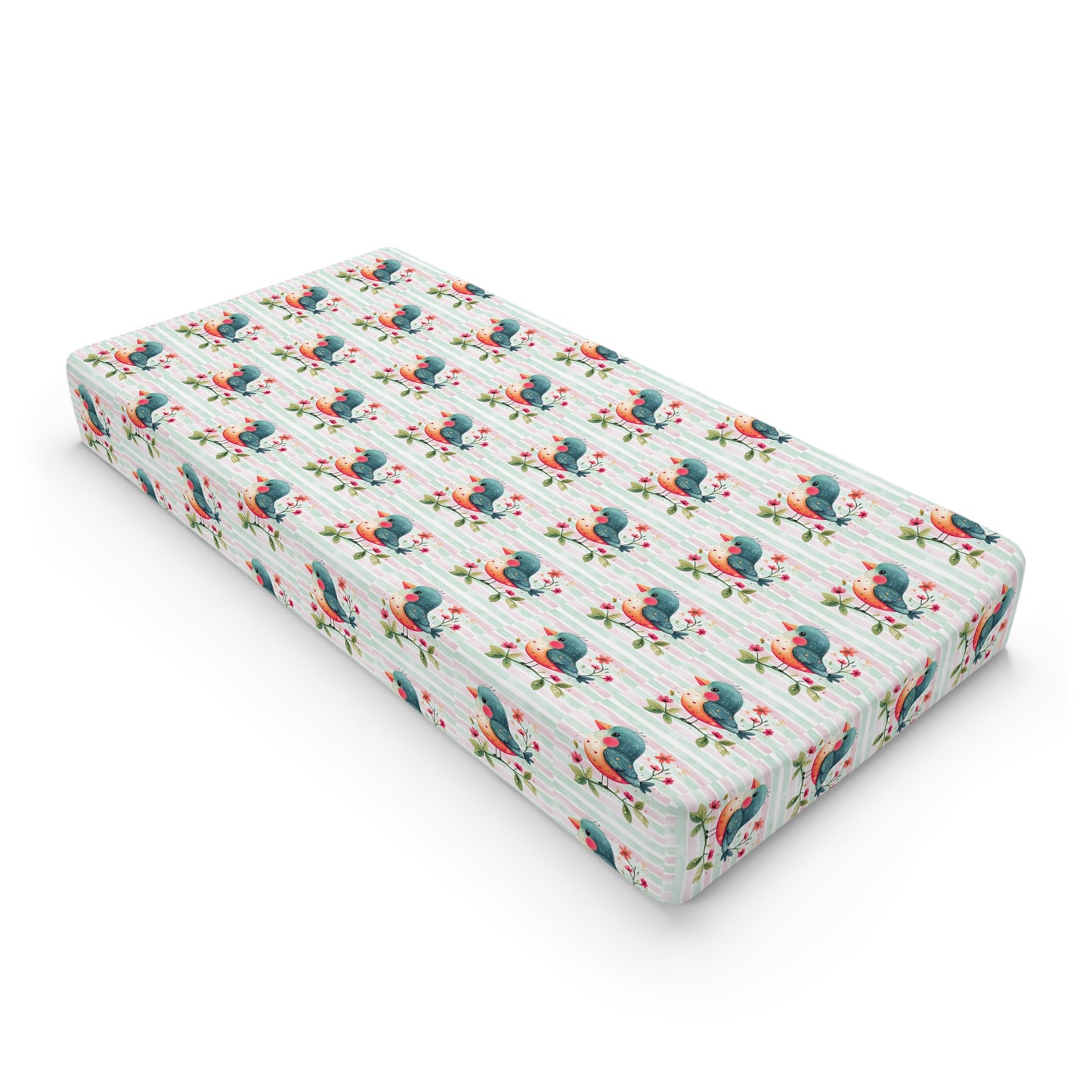 Bird Baby Changing Pad Cover — Soft Nursery Accent