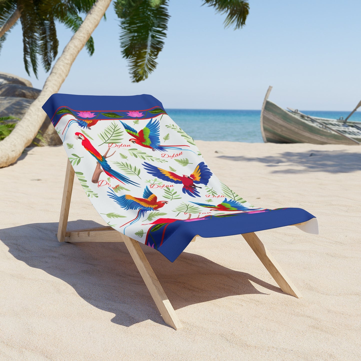 Macaw Paradise Beach Towel – Tropical Parrot Print, Vibrant Summer Pool & Travel Towel