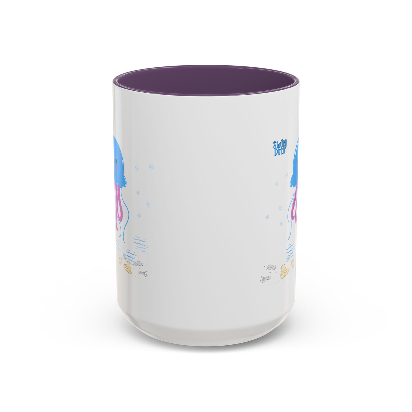Blue jellyfish with pink tentacles Coffee Mug