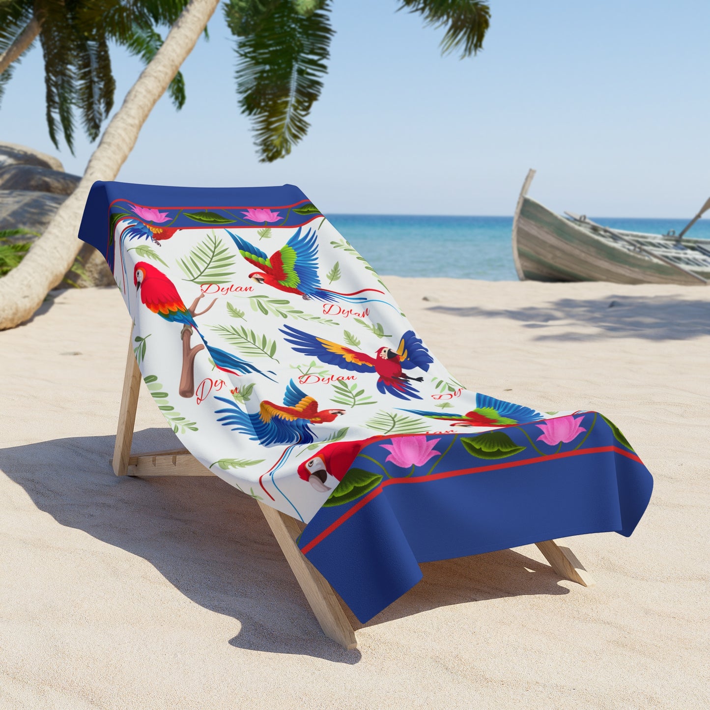 Macaw Paradise Beach Towel – Tropical Parrot Print, Vibrant Summer Pool & Travel Towel