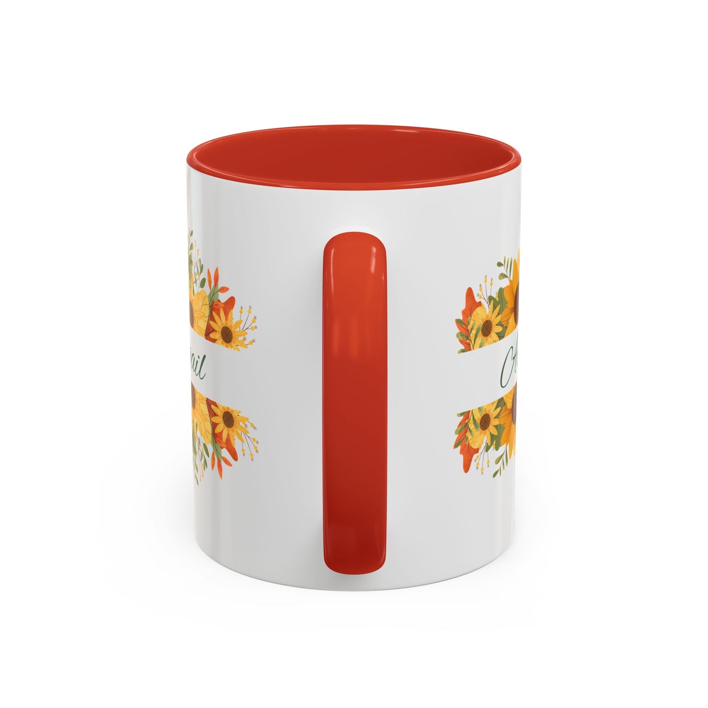 Custom Floral Name Coffee Mug - Personalized 11oz & 15oz Perfect Gift for Floral Lovers