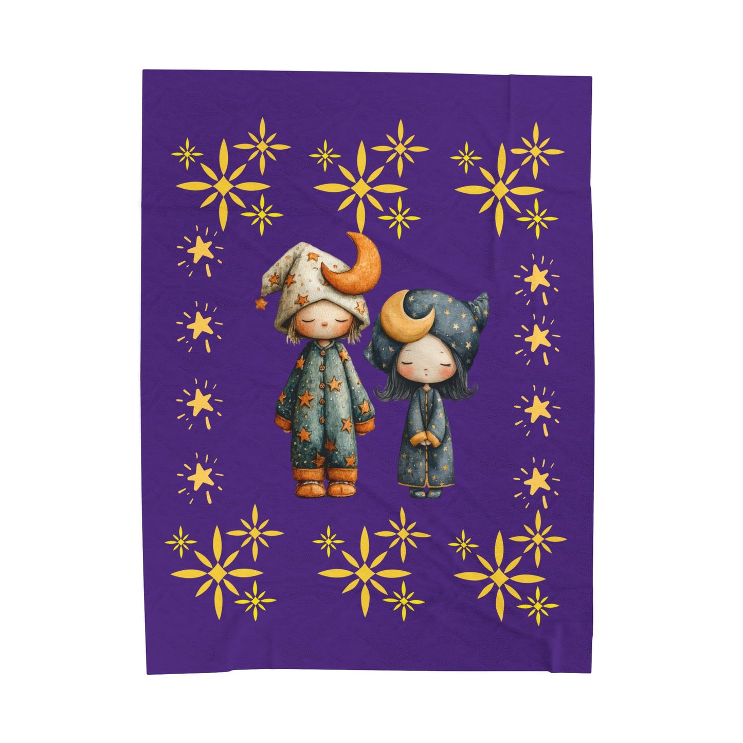 Cosmic Dreams Velveteen Plush Blanket, Cozy Throw for Kids, Starry Sky Decor, Ideal for Gifts, Home & Nursery