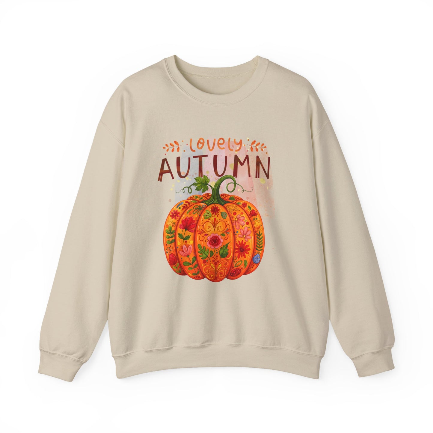 Cozy Autumn Sweatshirt, Fall Apparel, Pumpkin Crewneck, Unisex Sweater, Perfect for Thanksgiving, Seasonal Clothing