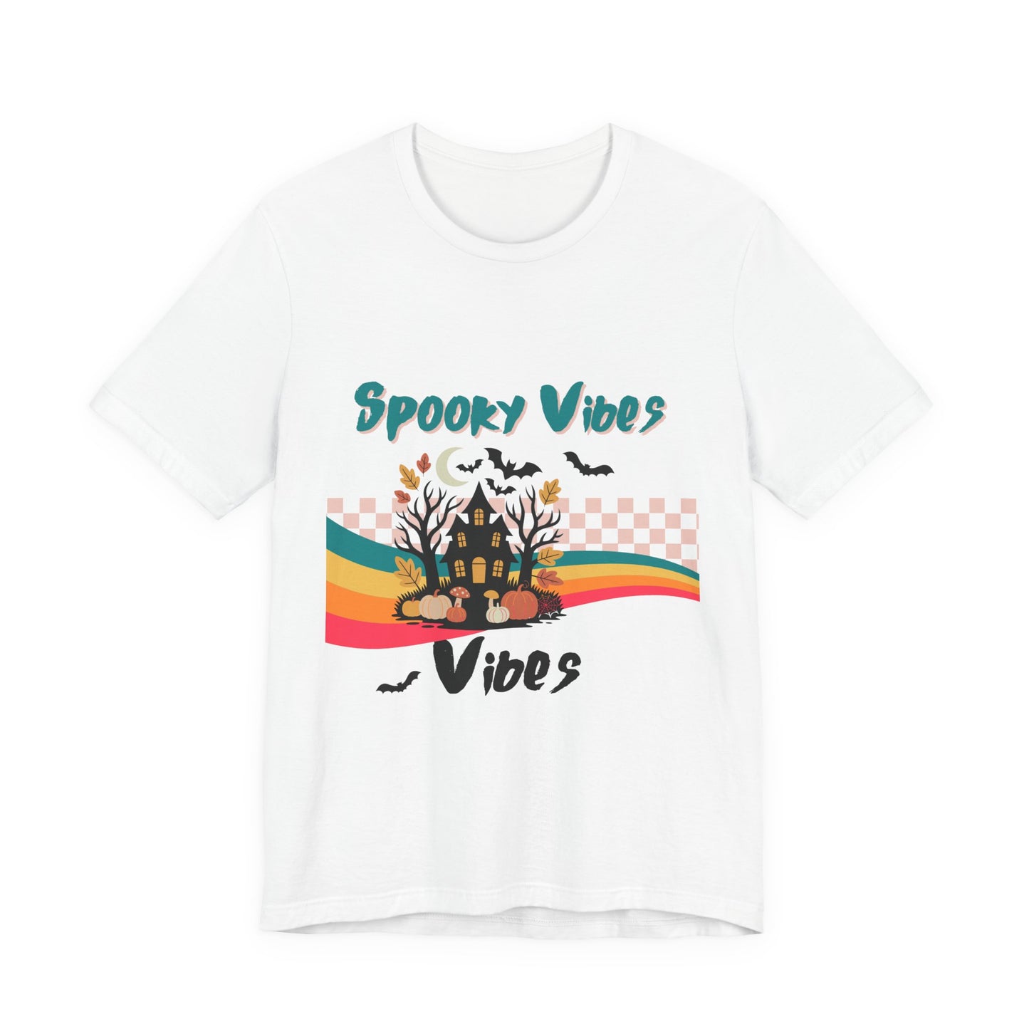 Spooky Vibes Graphic Tee, Unisex Halloween Shirt, Fall Fashion, Casual T-Shirt, Unique Gift for Halloween Lovers, Autumn Wardrobe Essential