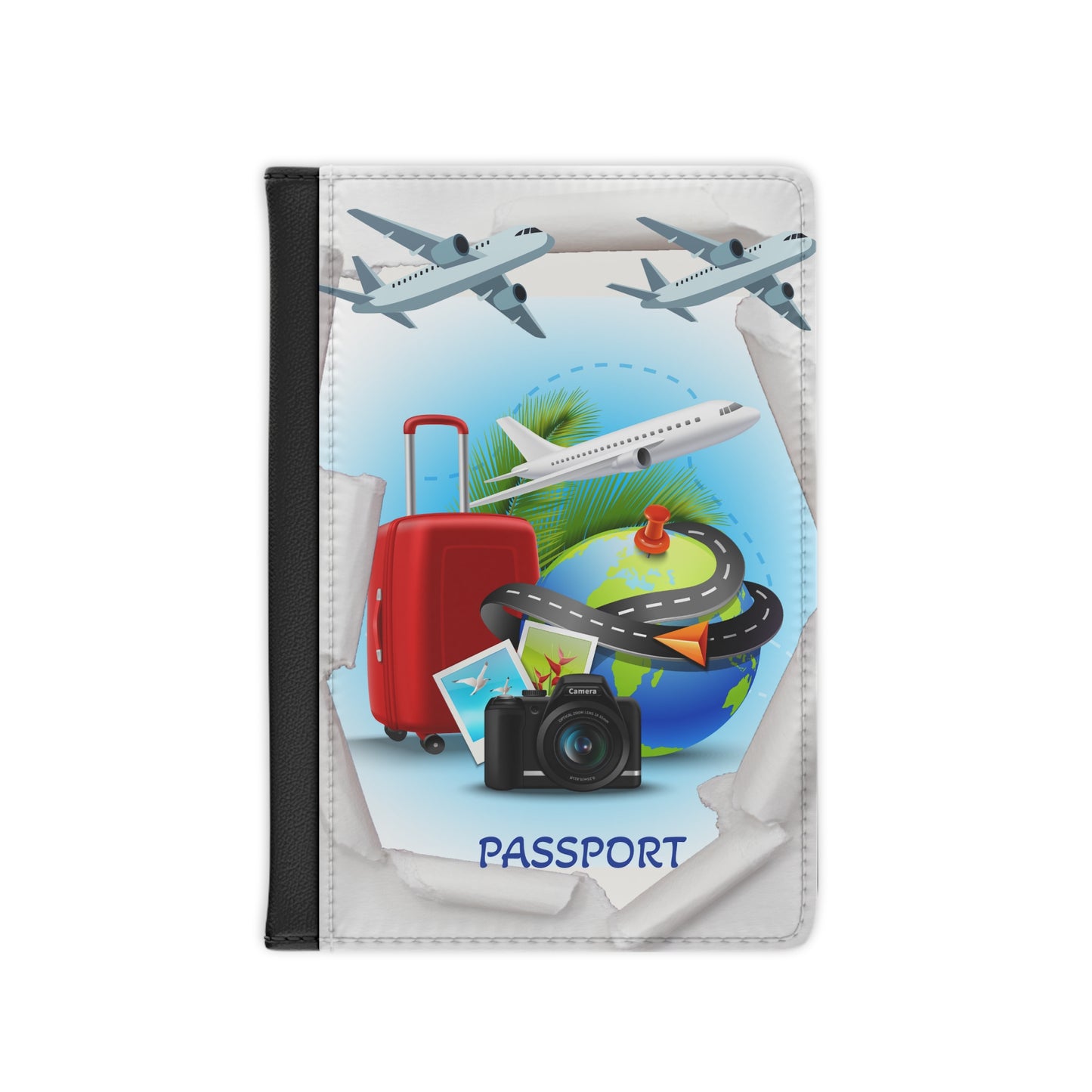 Travel Passport Cover — Luggage, Planes & Camera Design
