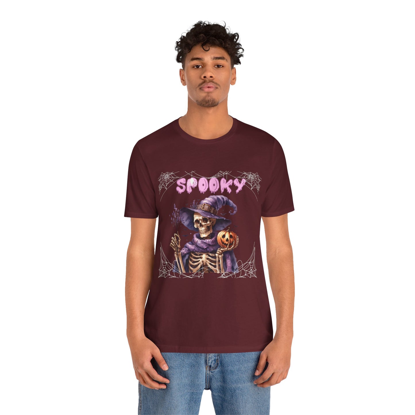 Spooky Skeleton Halloween Tee, Unisex Halloween Shirt, Trick or Treat Apparel, Fall Festivity Clothing, October Celebration Top