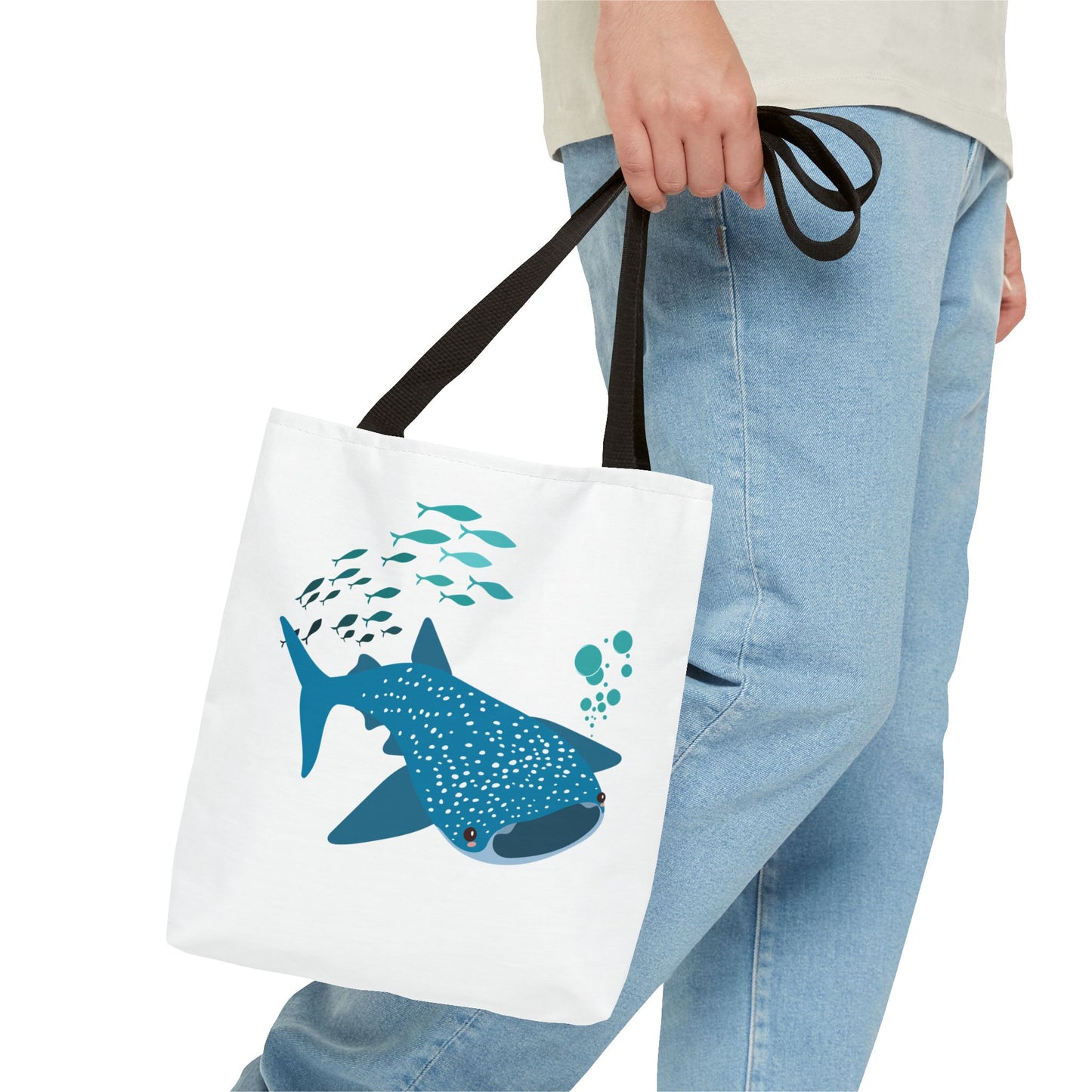 Whale Shark school of fish and buddles Tote Bag