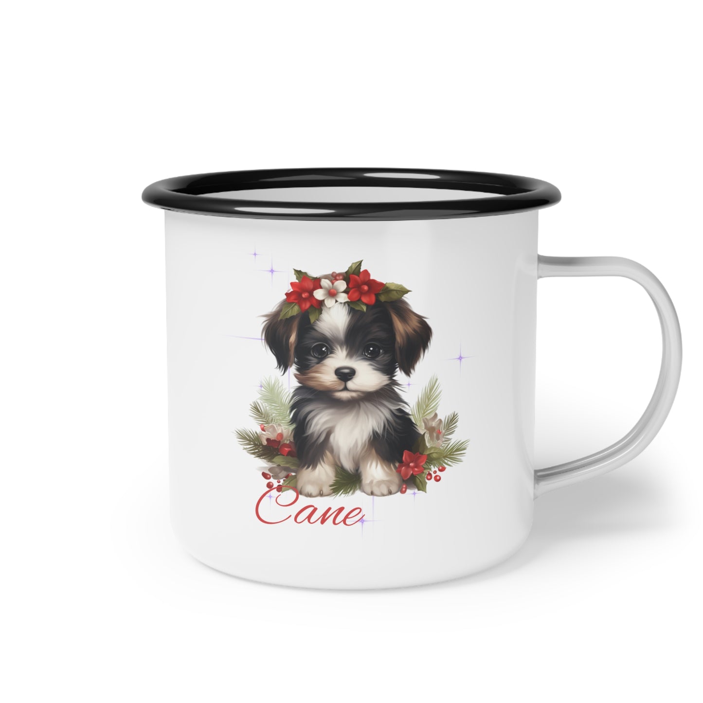Holiday Dog Lover Enamel Camp Cup