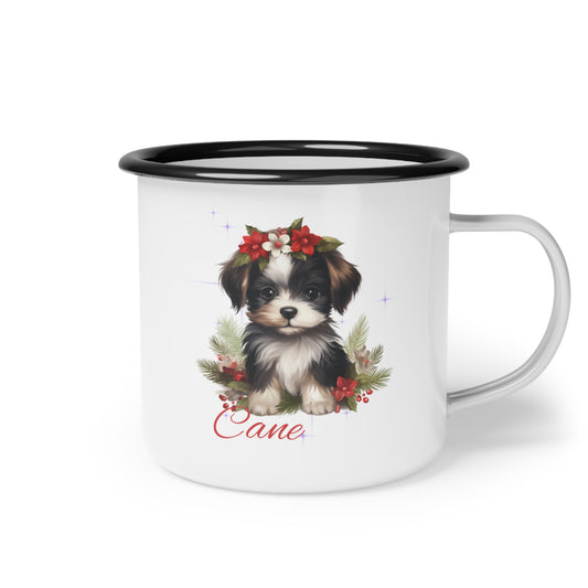 Holiday Dog Lover Enamel Camp Cup